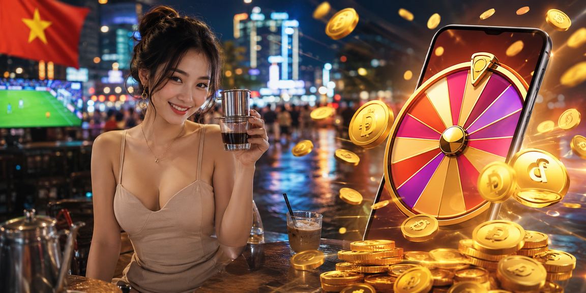 Người chơi thưởng thức cà phê tại TP.HCM trong khi theo dõi bàn roulette trực tuyến trên kl991